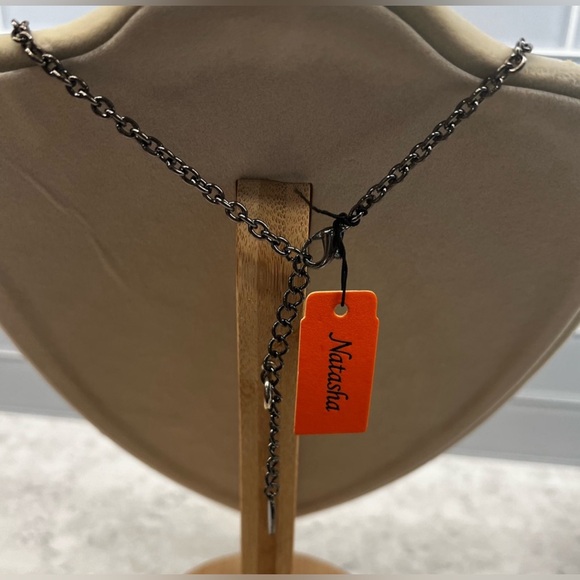 NWT🤩NATASHA Heavy Multi-Skull Statement Drop Necklace Halloween Goth Punk Emo - Picture 6 of 6